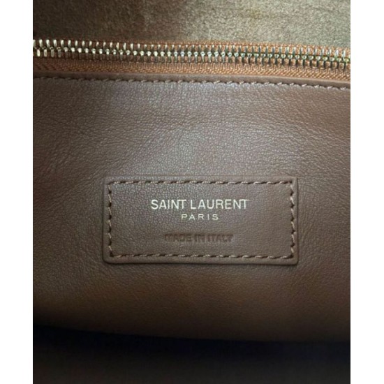 Miglior Falso YSL Saint Laurent Le 5 A 7 Supple Small In Pelle Scamosciata Caffè Economiche Premium