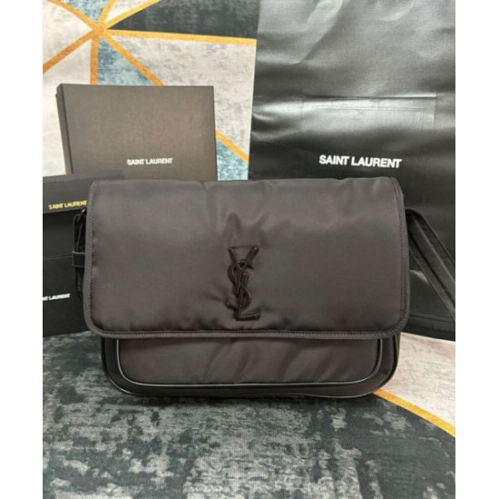 Perfette Qualità Repliche YSL Saint Laurent Niki Messenger In Econyl 757146 Nero Imitazione