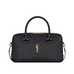 Replica perfetta YSL Saint Laurent Lyia Duffle In Pelle Di Agnello Trapuntata Nero Imitazione Outlet Online