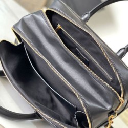 Replica perfetta YSL Saint Laurent Lyia Duffle In Pelle Di Agnello Trapuntata Nero Imitazione Outlet Online