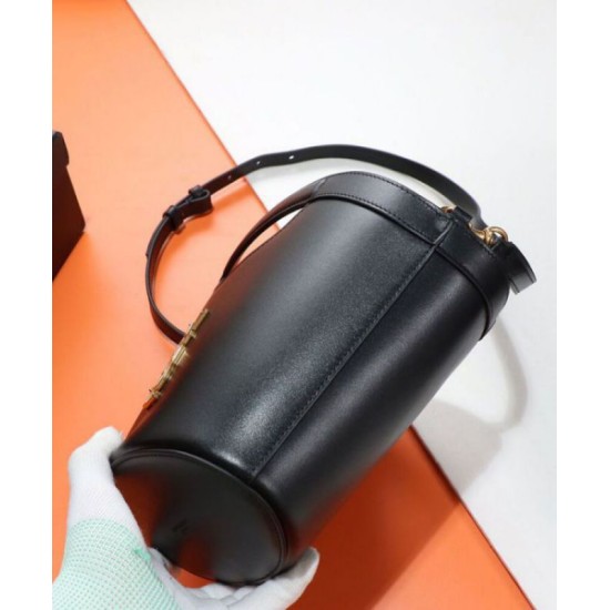 Migliore Repliche YSL Saint Laurent Celia Mini Tote In Pelle Liscia Nero Economiche Outlet Online
