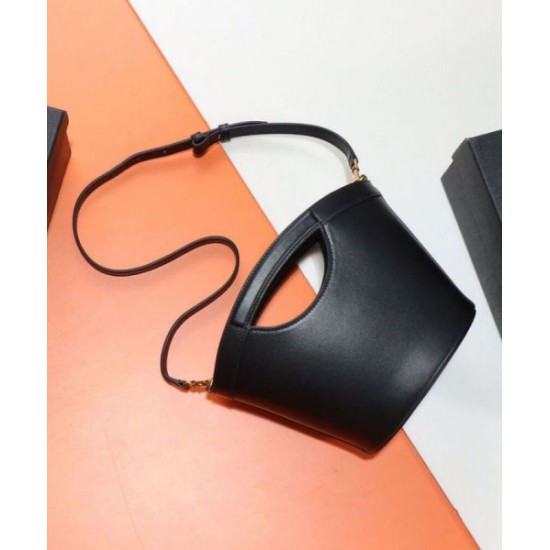 Migliore Repliche YSL Saint Laurent Celia Mini Tote In Pelle Liscia Nero Economiche Outlet Online