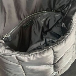 Replica perfetta YSL Saint Laurent Puffer Messenger Borsa In Nylon Rigenerato Econyl Nero Imitazione Outlet Online
