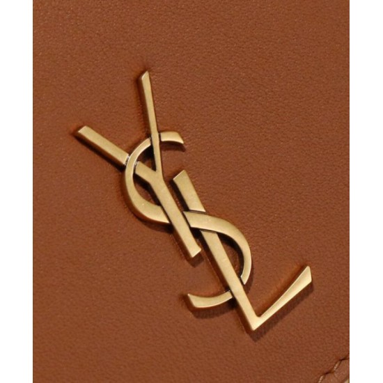 Miglior Falso YSL Saint Laurent Mini Manon In Rafia E Pelle Conciata Al Vegetale Invecchiata Caffè Economiche Premium