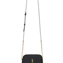 Replica perfetta Pochette YSL Saint Laurent Gaby con cerniera in pelle di agnello trapuntata nera Imitazione Outlet Online