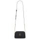 Replica perfetta Pochette YSL Saint Laurent Gaby con cerniera in pelle di agnello trapuntata nera Imitazione Outlet Online