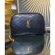 Replica perfetta Pochette YSL Saint Laurent Gaby con cerniera in pelle di agnello trapuntata nera Imitazione Outlet Online