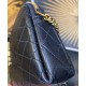 Replica perfetta Pochette YSL Saint Laurent Gaby con cerniera in pelle di agnello trapuntata nera Imitazione Outlet Online