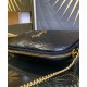 Replica perfetta Pochette YSL Saint Laurent Gaby con cerniera in pelle di agnello trapuntata nera Imitazione Outlet Online
