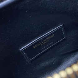 Replica perfetta Pochette YSL Saint Laurent Gaby con cerniera in pelle di agnello trapuntata nera Imitazione Outlet Online