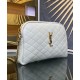Migliore Replica Pochette YSL Saint Laurent Gaby con cerniera in pelle di agnello trapuntata color crema Imitazioni Outlet Italia Miglior Falso Pochette YSL Saint Laurent Gaby con cerniera in pelle di agnello trapuntata color crema Economiche Premium