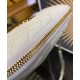Migliore Replica Pochette YSL Saint Laurent Gaby con cerniera in pelle di agnello trapuntata color crema Imitazioni Outlet Italia Miglior Falso Pochette YSL Saint Laurent Gaby con cerniera in pelle di agnello trapuntata color crema Economiche Premium