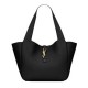 Replica perfetta YSL Saint Laurent Bea Tote In Pelle Granulata Nero Imitazione Outlet Online