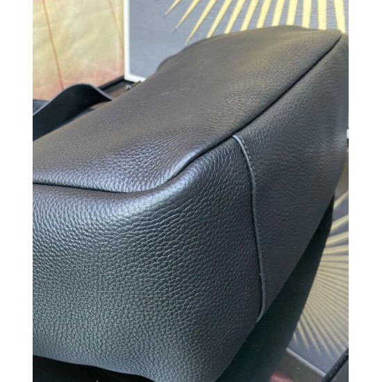 Replica perfetta YSL Saint Laurent Bea Tote In Pelle Granulata Nero Imitazione Outlet Online