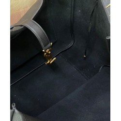 Replica perfetta YSL Saint Laurent Bea Tote In Pelle Granulata Nero Imitazione Outlet Online