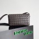 Migliore Repliche Borsa a tracolla Mini Andiamo Bottega Veneta agnello intrecciata fondente Economiche Outlet Online