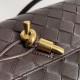 Migliore Repliche Borsa a tracolla Mini Andiamo Bottega Veneta agnello intrecciata fondente Economiche Outlet Online