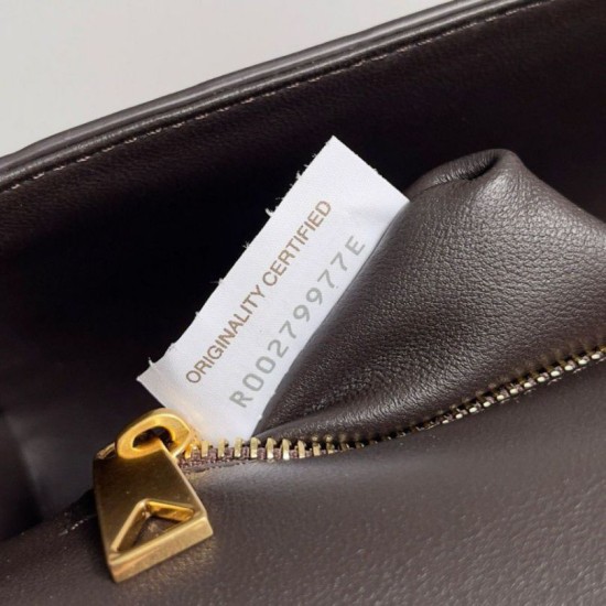 Migliore Repliche Borsa a tracolla Mini Andiamo Bottega Veneta agnello intrecciata fondente Economiche Outlet Online