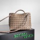 Migliore Repliche Borsa piccola Bottega Veneta Andiamo Praline Intrecciato agnello Economiche Outlet Online