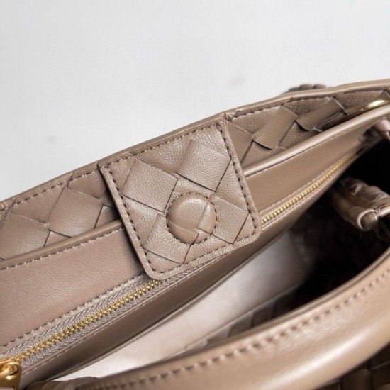 Migliore Repliche Borsa piccola Bottega Veneta Andiamo Praline Intrecciato agnello Economiche Outlet Online