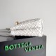 Migliore Repliche Borsa Andiamo piccola di Bottega Veneta agnello intrecciata bianca Economiche Outlet Online