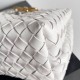 Migliore Repliche Borsa Andiamo piccola di Bottega Veneta agnello intrecciata bianca Economiche Outlet Online