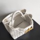 Migliore Repliche Borsa Andiamo piccola di Bottega Veneta agnello intrecciata bianca Economiche Outlet Online