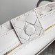 Migliore Repliche Borsa Andiamo piccola di Bottega Veneta agnello intrecciata bianca Economiche Outlet Online