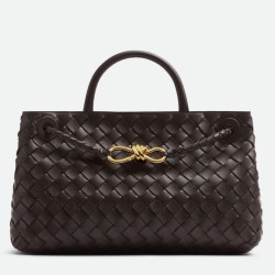 Replica perfetta Borsa Bottega Veneta Andiamo piccola East/West agnello intrecciata fondente Imitazione Outlet Online