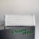 Migliore Repliche Bottega Veneta Andiamo Piccolo East/West Borsa Agnello Intrecciata Bianca Economiche Outlet Online