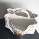 Migliore Repliche Bottega Veneta Andiamo Piccolo East/West Borsa Agnello Intrecciata Bianca Economiche Outlet Online