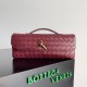 Perfette Qualità Repliche Pochette Andiamo di Bottega Veneta con Manico Agnello Intrecciato Barolo Imitazione