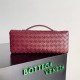 Perfette Qualità Repliche Pochette Andiamo di Bottega Veneta con Manico Agnello Intrecciato Barolo Imitazione