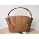 Replica perfetta Borsa Media Arco Bottega Veneta Granata Caramello Imitazione Outlet Online