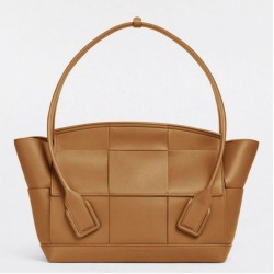 Replica perfetta Borsa Media Arco Bottega Veneta Granata Caramello Imitazione Outlet Online
