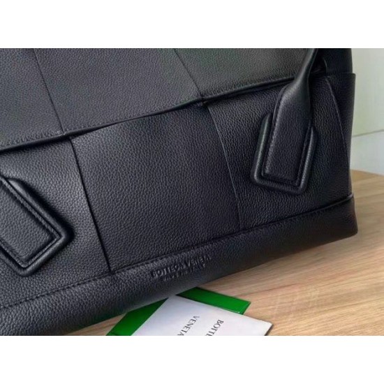 Perfette Qualità Repliche Bottega Veneta Arco Medium Borsa Nero Granulato Imitazione