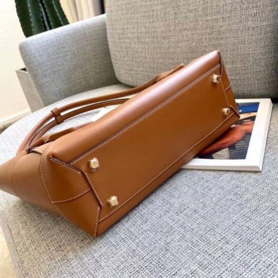 Replica perfetta Borsa Bottega Veneta Arco Media Vitello Intrecciato Caramello Imitazione Outlet Online