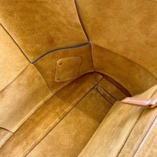Replica perfetta Borsa Bottega Veneta Arco Media Vitello Intrecciato Caramello Imitazione Outlet Online