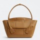 Replica perfetta Borsa Bottega Veneta Arco Media Vitello Intrecciato Caramello Imitazione Outlet Online