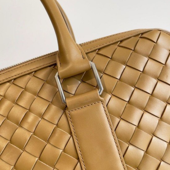 Miglior Falso Cartella Grande Bottega Veneta Vitello Intrecciato Marrone Economiche Premium