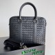 Replica perfetta Cartella Grande Bottega Veneta Vitello Intrecciato Nero Imitazione Outlet Online