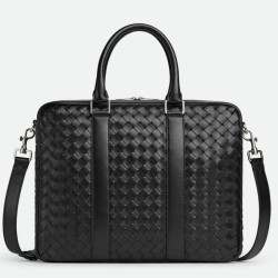 Replica perfetta Cartella Grande Bottega Veneta Vitello Intrecciato Nero Imitazione Outlet Online