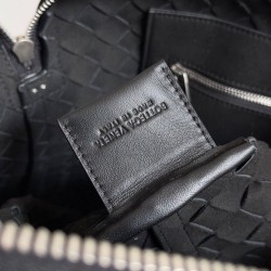 Replica perfetta Cartella Grande Bottega Veneta Vitello Intrecciato Nero Imitazione Outlet Online