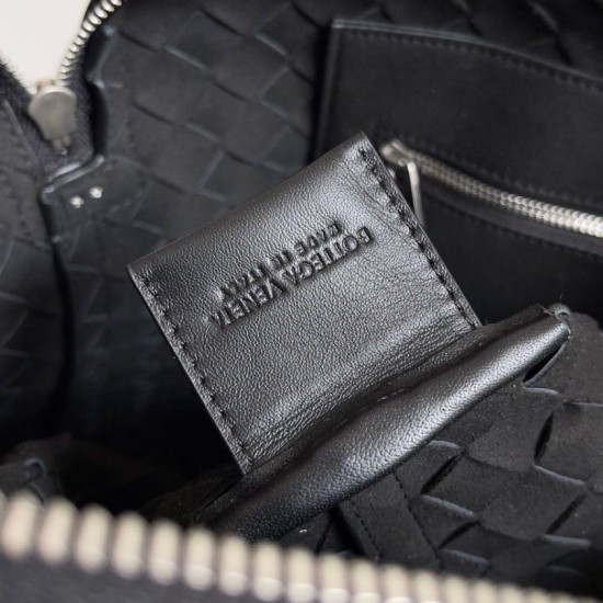 Replica perfetta Cartella Grande Bottega Veneta Vitello Intrecciato Nero Imitazione Outlet Online