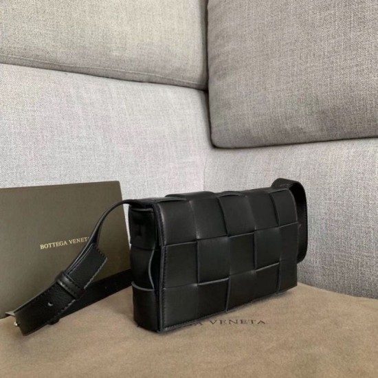Miglior Falso Borsa a cassetta Bottega Veneta agnello nera Economiche Premium