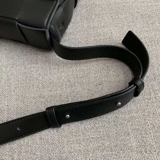 Miglior Falso Borsa a cassetta Bottega Veneta agnello nera Economiche Premium