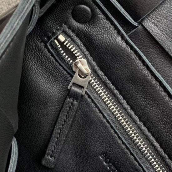 Miglior Falso Borsa a cassetta Bottega Veneta agnello nera Economiche Premium