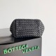 Migliore Repliche Borsa Bottega Veneta Mini Cabat agnello intrecciata nera Economiche Outlet Online