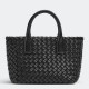 Migliore Repliche Borsa Bottega Veneta Mini Cabat agnello intrecciata nera Economiche Outlet Online