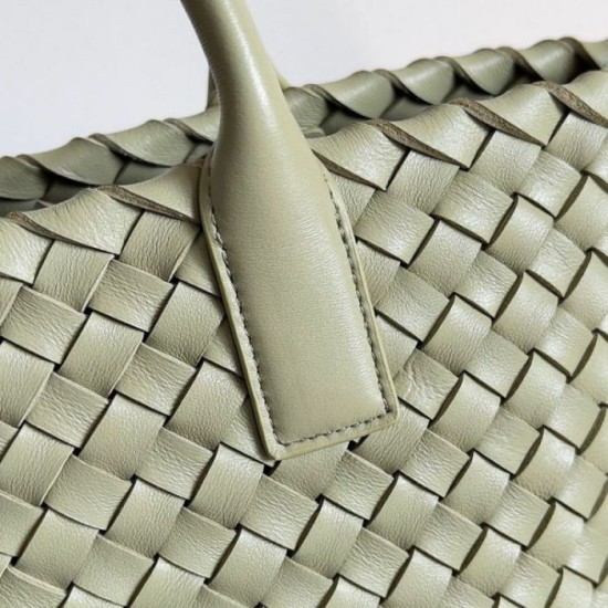 Migliore Repliche Bottega Veneta Mini Cabat Borsa Travertino Intrecciato Agnello Economiche Outlet Online